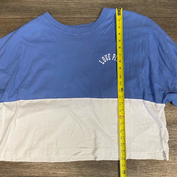 VICTORIA'S SECRET Blue short tights & matching  T-shirt size Large - Picture 9 of 11